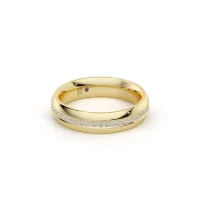Alliance de mariage Ellisse 10 Diamants 0.35 en or jaune - Antonio Roccabella Jewellery