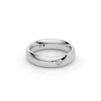 Alliance de mariage Ellisse Diamant 0.05 en or blanc - Antonio Roccabella Jewellery