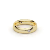 Alliance de mariage Ellisse Diamant 0.05 en or jaune - Antonio Roccabella Jewellery