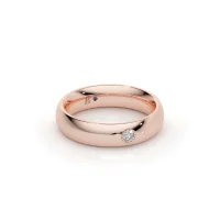Alliance de mariage Ellisse Diamant 0.05 en or rose - Antonio Roccabella Jewellery