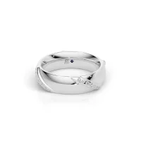 Alliance de mariage Genève Diamants 0.30 en or blanc - Antonio Roccabella Jewellery