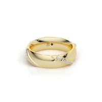 Alliance de mariage Genève Diamants 0.30 en or jaune - Antonio Roccabella Jewellery