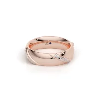 Alliance de mariage Genève Diamants 0.30 en or rose - Antonio Roccabella Jewellery