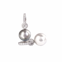Boucles d'oreilles Perles blanche et noire - Antonio Roccabella Jewellery