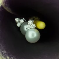 Boucles d'oreilles Perles et Diamants 0.60 - Antonio Roccabella Jewellery