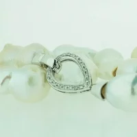 Baroque Pearl Necklace with diamonds - Antonio Roccabella Jewellery